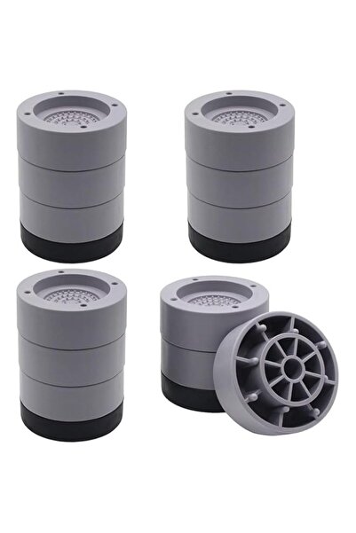 Generic Uraoiac 4pcs Silicone Washing Machine Stand, Adjustable Furniture Risers Appliance Heightening Stabi