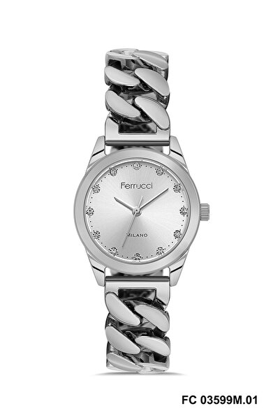 Ferrucci Fc03599M.01 Silver Color Bracelet Model 30 mm Women Wristwatch