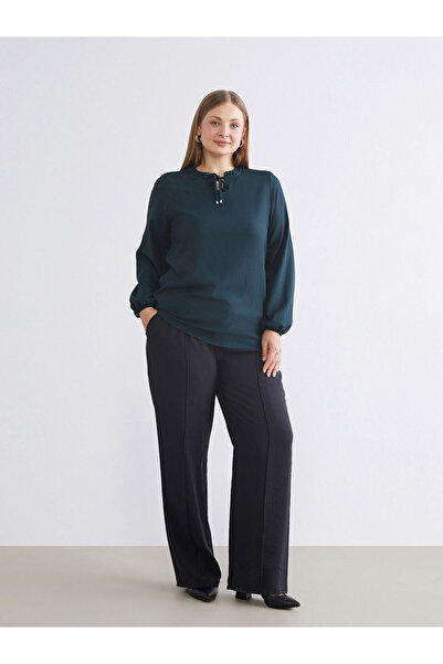 LC Waikiki Wide Leg Women's Trousers with Elastic Waist