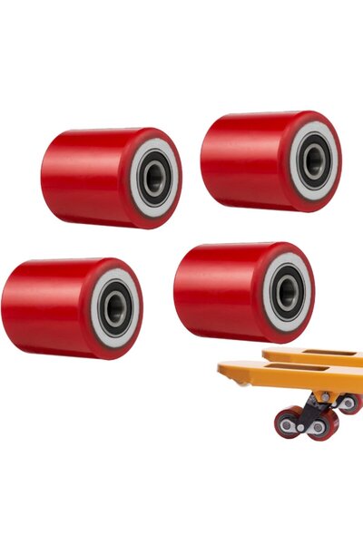 Handlekraft Set de 4 roți pentru transpalet manual 80x90mm, poliuretan, capac...