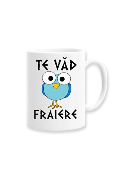OEM Cană personalizată cu mesaj amuzant: „Te văd”, Betaprint, albă, 330 ml