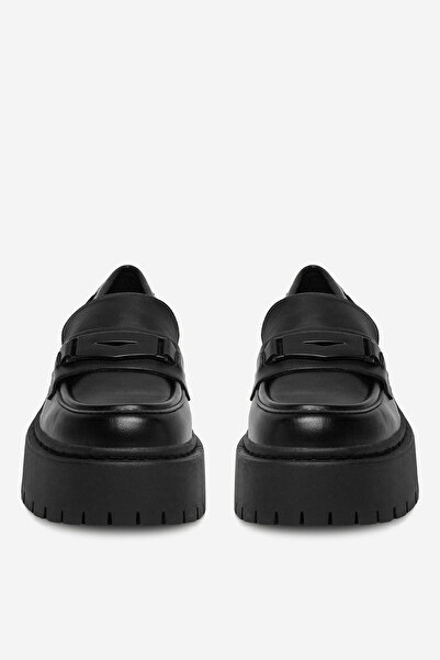 DeeZee Γυναικεία Μοκασίνια Χαμηλά Μαύρα με Χοντρή Σόλα 36