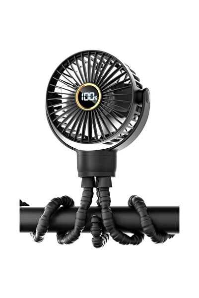 Generic Ankila 3.5" Battery Powered Baby Stroller Cooling Fan, 3-Speed Rechargebale Tripod Fan with 360 Degr