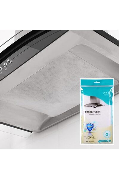 Generic ورق فلاتر شحوم المطبخ، قطعتان من فلتر شحوم شفاط المطبخ، فلتر مقاوم لل...