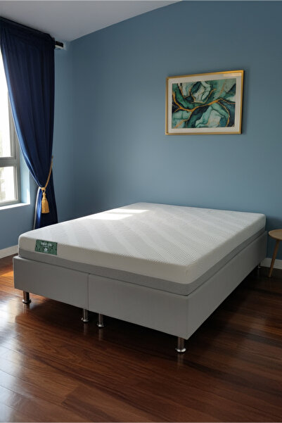 VELMONT Saray Luxe Yatak %100 Doğal Lateks 20 cm | Tek Parça Blok Sünger Nefes Alabilir Kılıf