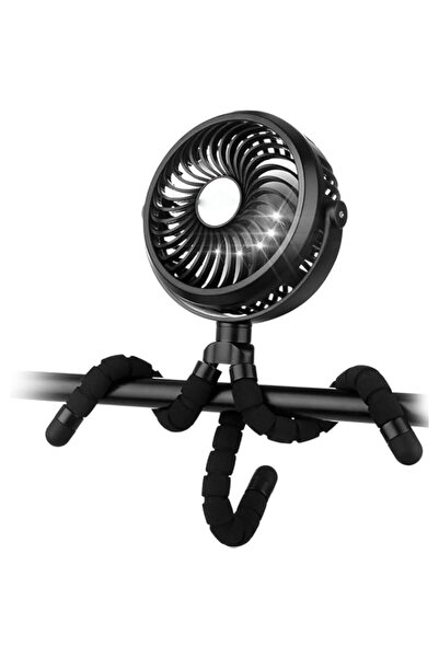 Generic THE WHITE SHOP Battery Operated Stroller Fan Flexible Tripod Clip On Fan with 3 Speeds and Rotatable