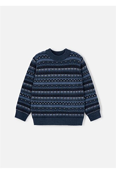 MAYORAL Boy's Jacquard Sweater Navy Blue 4381