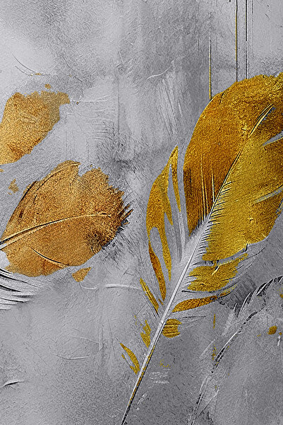 dreamwall Mystic Feathers Gizemli Tüyler Sanatsal Sıva Desenli Tek Parça Tekstil Duvar Kağıdı