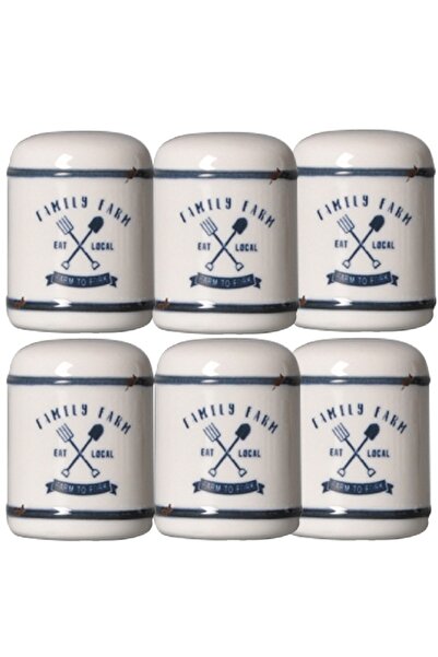 Culinaro Set 6 pipernite porțelan HAPPY FARM 6xh7,9cm