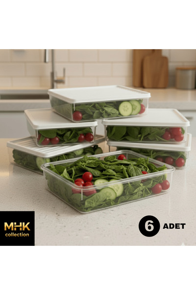 MHK Collection Set of 6 Storage Containers with Lids