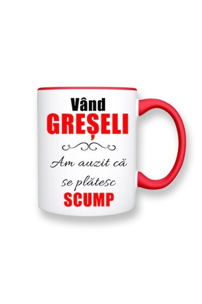 OEM Cană personalizată cu mesaj amuzant: „greșeli de vânzare, am auzit că se ...