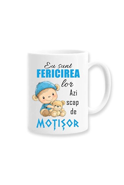 OEM Cană personalizată cu mesaj: „Sunt fericirea lor, astăzi scap de smoc”, m...