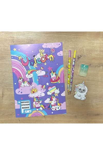 SANRIO Unicor Boyama Kitabi Sticker ve Kırtasiye Seti