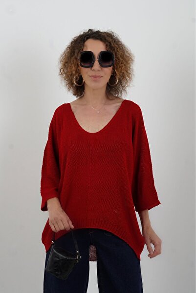 Zelish My Sister Tricotaj tricotat roșu închis