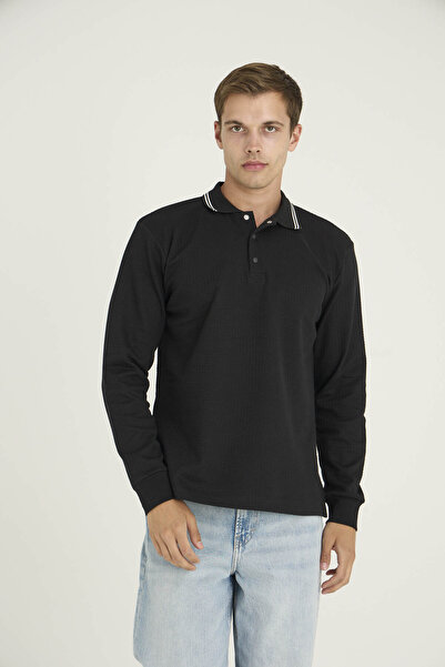 KLY Men's 80% Cotton Polo Neck Sweat-Shirt Modern Design