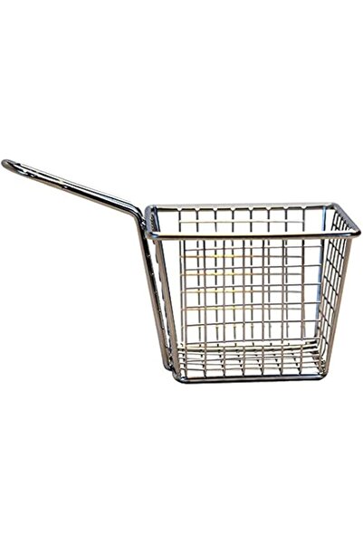 Generic Restaurantware RWM0008 Waffle Grid Mini Fryer Basket Stainless Steel Small 1 count box