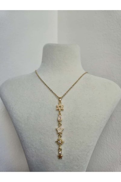 Haze Non-Tarnish Steel Stars Y Necklace