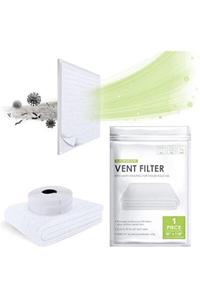 Generic فلاتر فتحات التهوية بمكيف الهواء 50 × 210 سم، مجموعة فلاتر مكيف الهواء للمنزل، وسائط كهروستاتيكية ممتازة مع