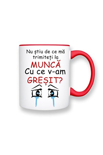 OEM Cană Personalizată cu Mesaj: 'Nu stiu de ce ma trimiteti la munca, cu ce ...
