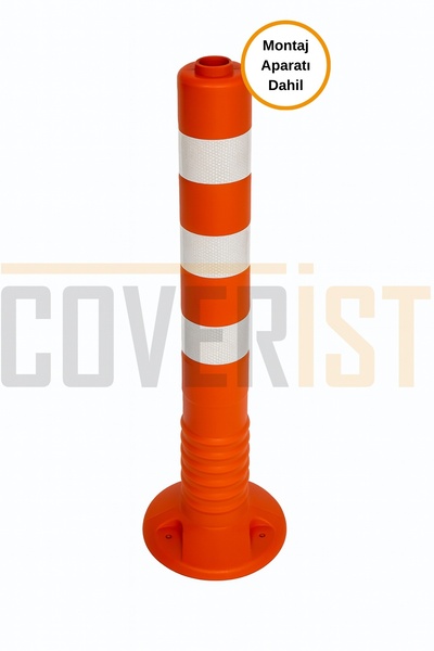 COVERİST Plastik Yol Şerit Ayırıcı Otopark Dubası 75cm Reflektifli Delinatör TPU