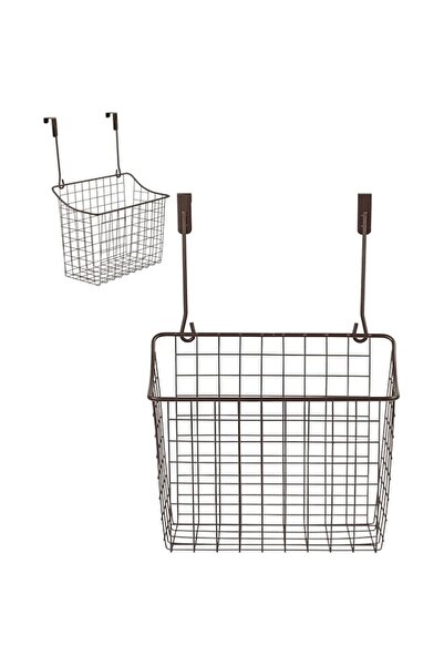 Generic سلة تخزين سلكية كبيرة الحجم من Spectrum Diversified Grid فوق الخزانة ...