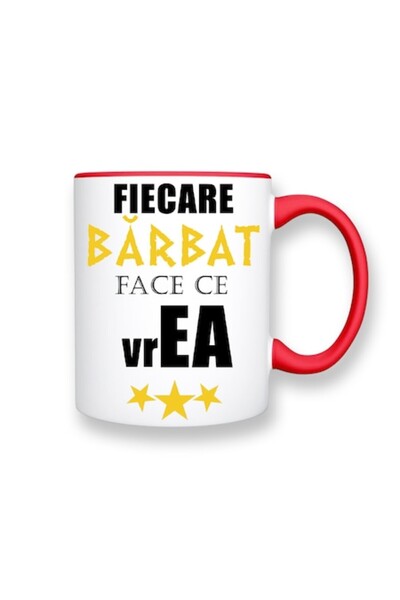OEM Cană personalizată cu mesaj amuzant: „Fiecare om face ce vrea”, Betaprint...