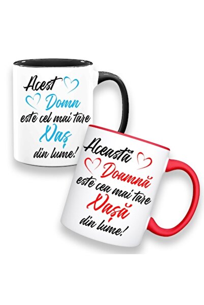 OEM Set 2 căni personalizate cu mesajul „Această doamnă este cea mai tare naș...