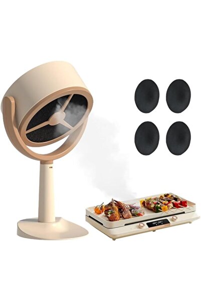 Generic YOUWE7 Mini Desktop Range Hood, Portable Tabletop Vent, Stove Hood Vent Anti Fingerprint, Multiple F