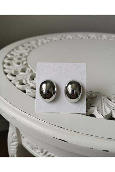 Ervalina BÜYÜK FIRSAT 2'Lİ Yuvarlak ve Oval Model Gümüş Küpe