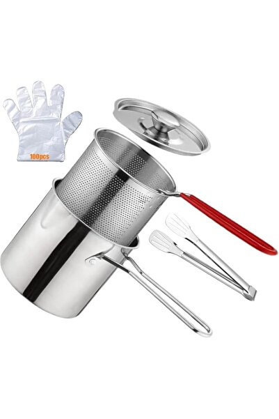 Generic IS MUHE 1 set Kitchen Fry Pot Deep Frying Basket Food Cooking Pot Mesh Fryer Basket with Fried Wire