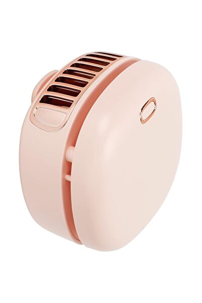 Generic مروحة سفر، مروحة صغيرة منخفضة الضوضاء بثلاث سرعات بدون شفرات 2000 مللي أمبير في الساعة للاستخدام الخارجي أو المنزل أو المكتب (وردي)