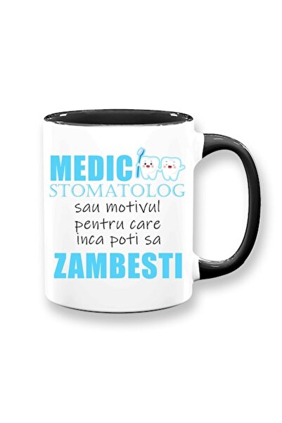 OEM Cană personalizată cu mesajul: „dentist sau motivul pentru care încă poți...