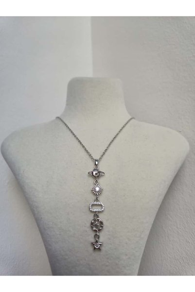 Haze Non-Tarnish Steel Space Y Necklace