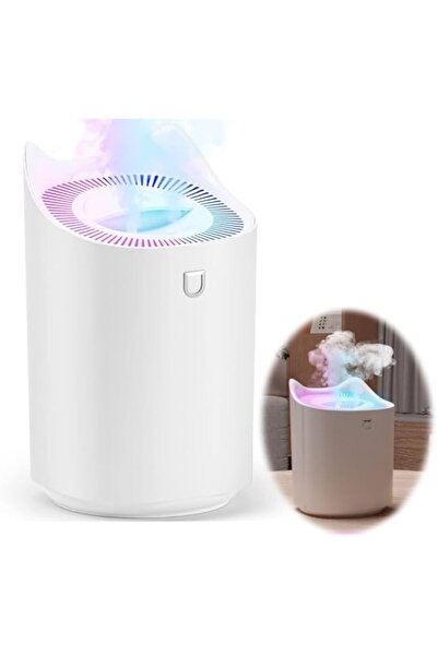 Generic مرطب هواء أزوني لغرفة النوم، مرطب هواء مع ضوء ليلي متغير اللون، مدة ت...