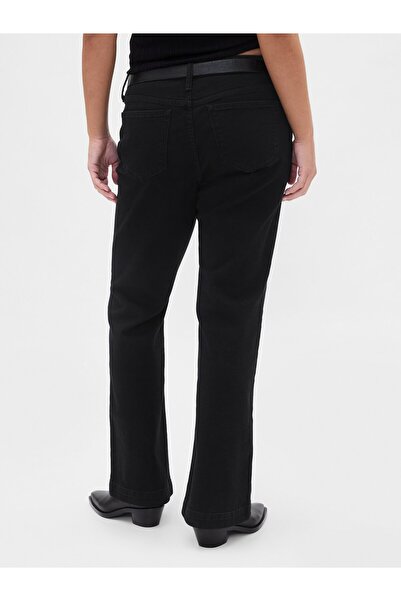 GAP Kadın Siyah Curvy Low Rise Long & Jean Pantolon