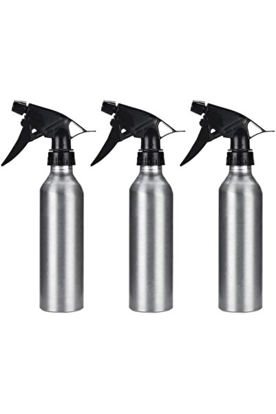 Generic Mobestech Aluminium Alloy Refillable Water Sprayer Bottle (300ml, Silver) - 3 Pieces