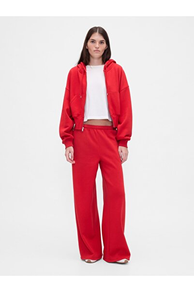 GAP Kadın Kırmızı VintageSoft Fermuarlı Wedge Sweatshirt
