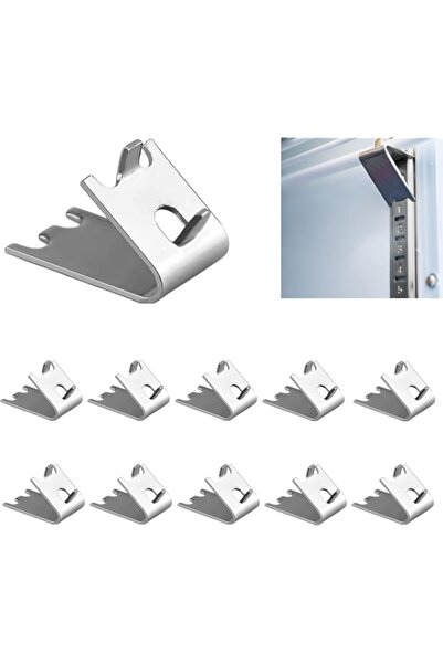 Generic مشبك رف فريزر من الفولاذ المقاوم للصدأ من سانزيز كوليف، 12 قطعة، دعام...