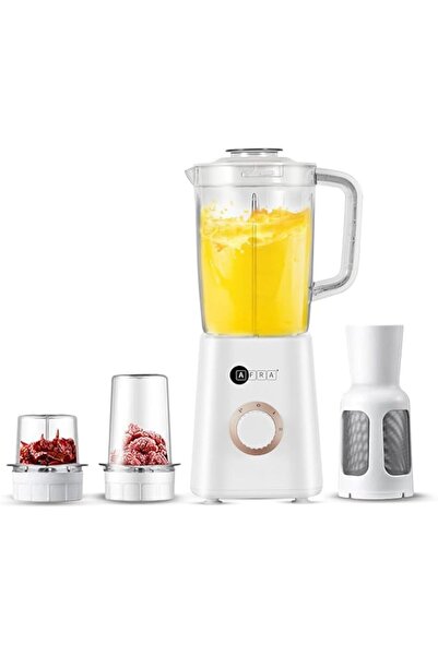 Generic خلاط أفرا 3 في 1، وعاء خالٍ من مادة BPA، سعة 1.5 لتر، مطحنة تقطيع وطحن، محرك نحاسي بقوة 400 واط، فلتر وتصفية