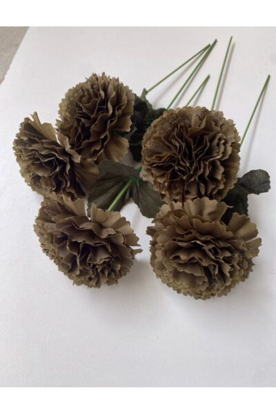 çiçek mariya Yapay Çiçek 5 Dal Çiçeği KARANFİL HAKI renk# - Gül -şakayık -kri...