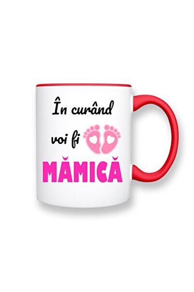 OEM Cană personalizată cu mesajul: „În curând voi fi mama unei fete”, Betapri...