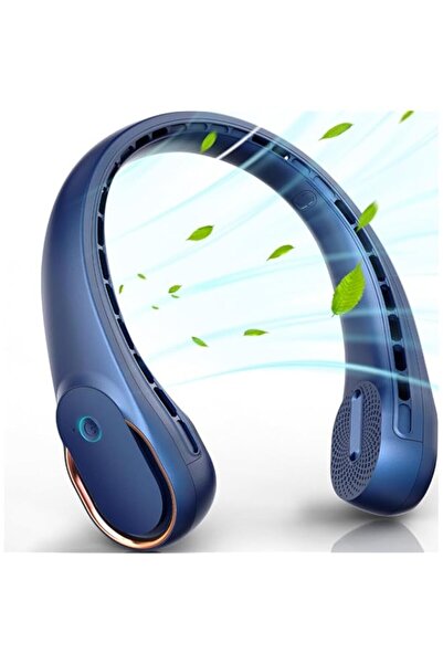 Generic مروحة الرقبة Joyzzz، مروحة تبريد الرقبة فائقة الهدوء قابلة للتعديل بزاوية 360 درجة، 2400 مللي أمبير في الساعة قابلة للارتداء ومحمولة بدون شفرات