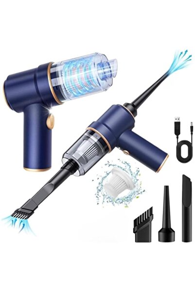 Generic مكنسة كهربائية محمولة باليد، قوة شفط 5000 باسكال، قوة عالية 120 وات، 3 في 1، شفط ونفخ، قابلة لإعادة الشحن عبر USB