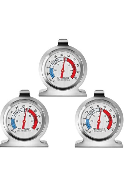 Generic Linkhood 3-Pack Refrigerator Thermometer, Linkhood Large Dial Freezer Thermometer,Classic Series Tem
