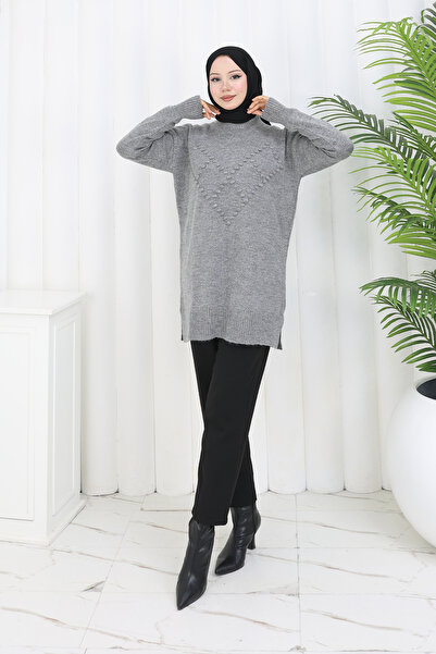 benguen Pompom Knitwear Sweater S3023 Gray