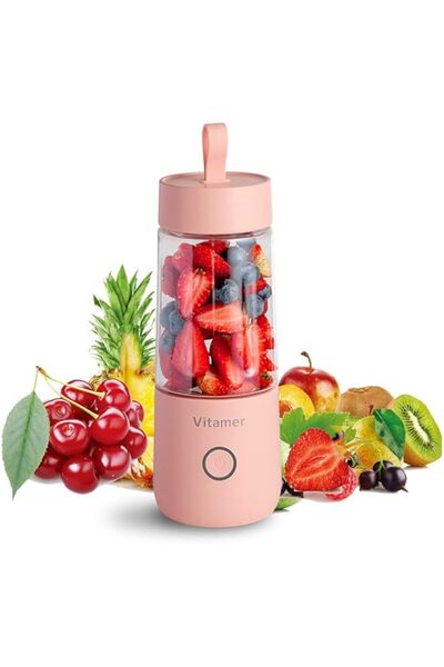 Generic EQURA Portable Blender, USB Rechargeable Juicer Cup, 300mL Waterproof Fruit Mixing Machine Baby Trav