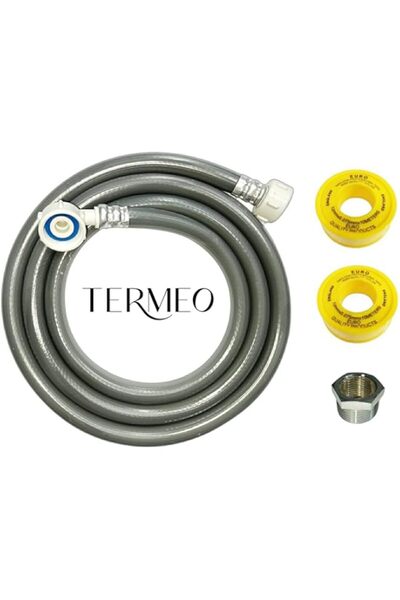 Generic TERMEO Universal Washing Machine Inlet Hose Water pipe with 90-Degree Elbow 1 Piece Cp Reduser Bush