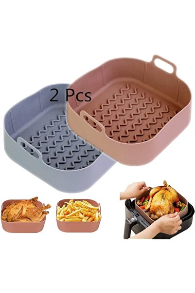 Generic قطعتان من وعاء السيليكون لمقلاة الهواء، بطانات سيليكون لمقلاة الهواء ...