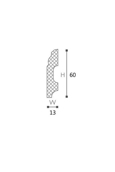 NMC Plintă polimer dur FB1 60X13X2000