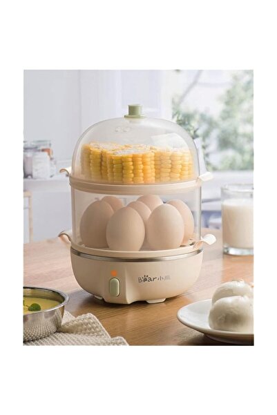 Generic Inder Bear Double Layer Electric Egg Cooker Boiler - 14 Egg Capacity Multifunction Breakfast machine
